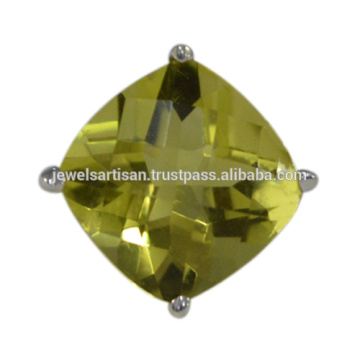 New Design Lemon Quartz Gemstone 925 Sterling Silver Ring